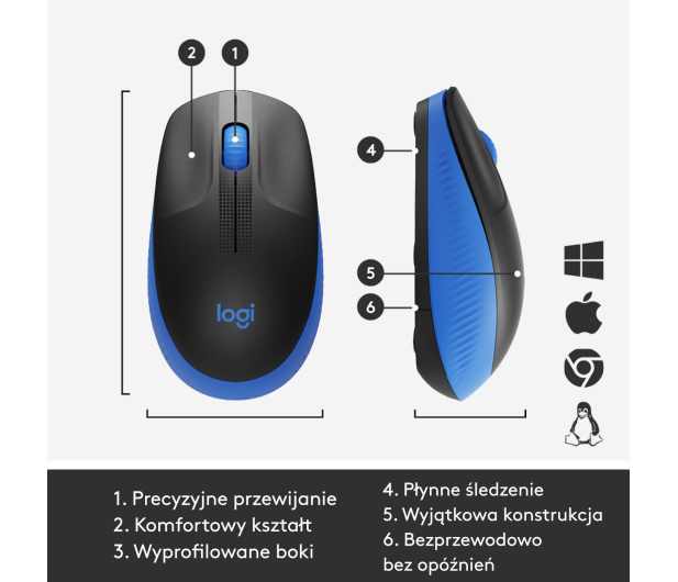 LOGITECH M190 Blue 910-005907 - 591050 - zdjęcie 10